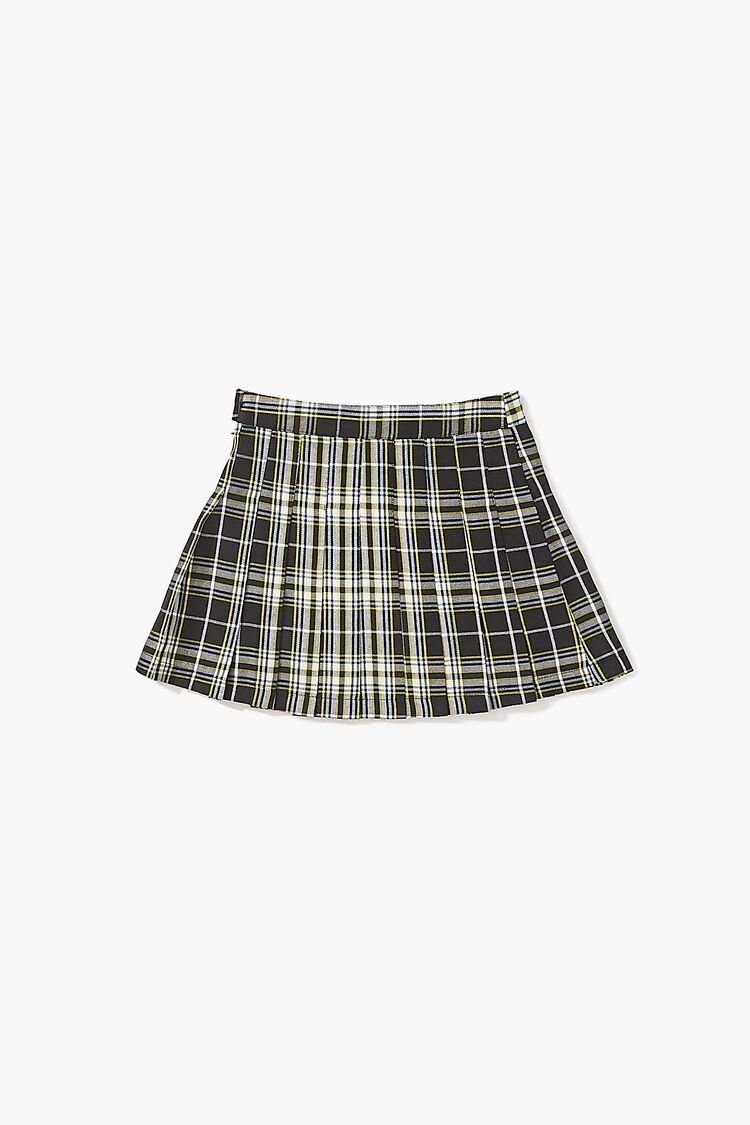 Girls Plaid A-Line Skirt (Kids) in Black,  13/14 (Girls on sale 2022 2