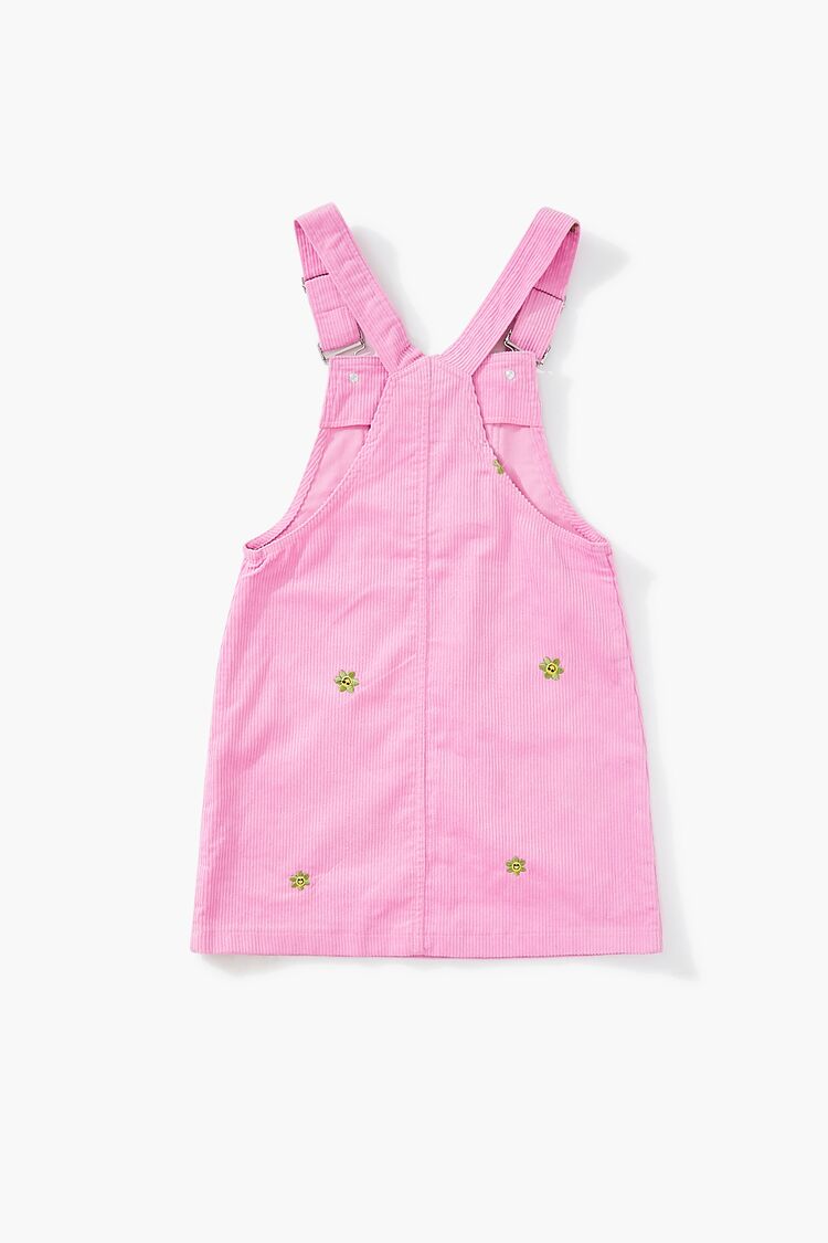 Girls Floral Overall Dress (Kids) in Pink,  11/12 (Girls on sale 2022 2