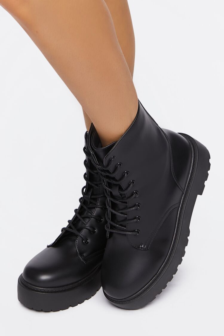 Faux Leather Combat Boots | Forever 21