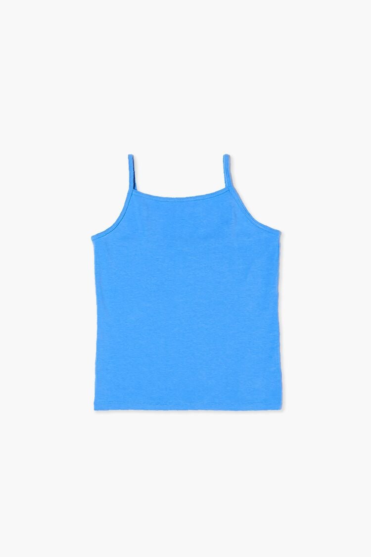 Girls Basic Organically Grown Cotton Cami (Kids) in Blue,  5/6 (Girls on sale 2022