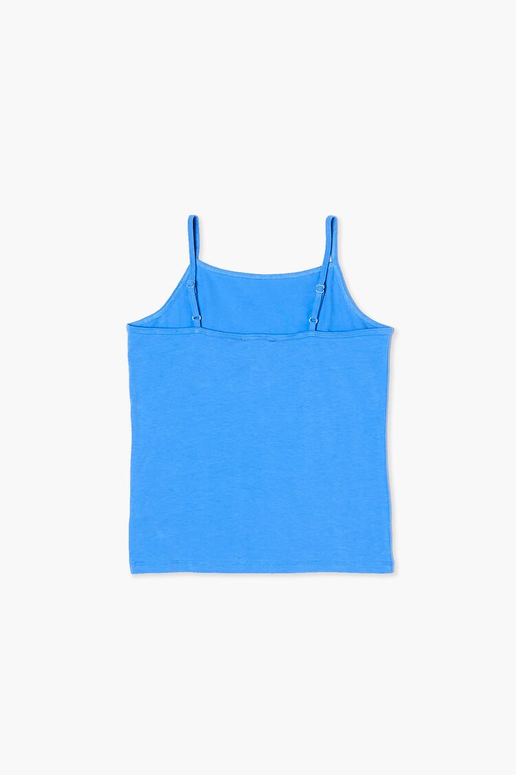 Girls Basic Organically Grown Cotton Cami (Kids) in Blue,  9/10 (Girls on sale 2022 2