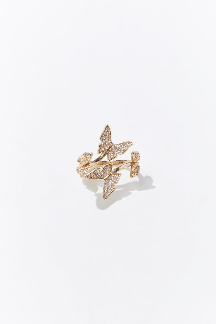 Women Butterfly Charm Cocktail Ring in Gold,  7 FOREVER 21 on sale 2022
