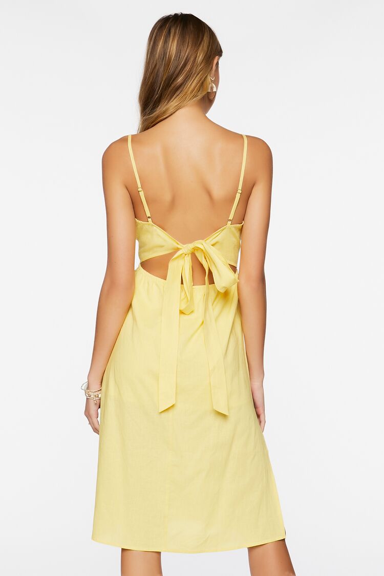 Women's Linen-Blend Cami Midi Dress in Mimosa Medium