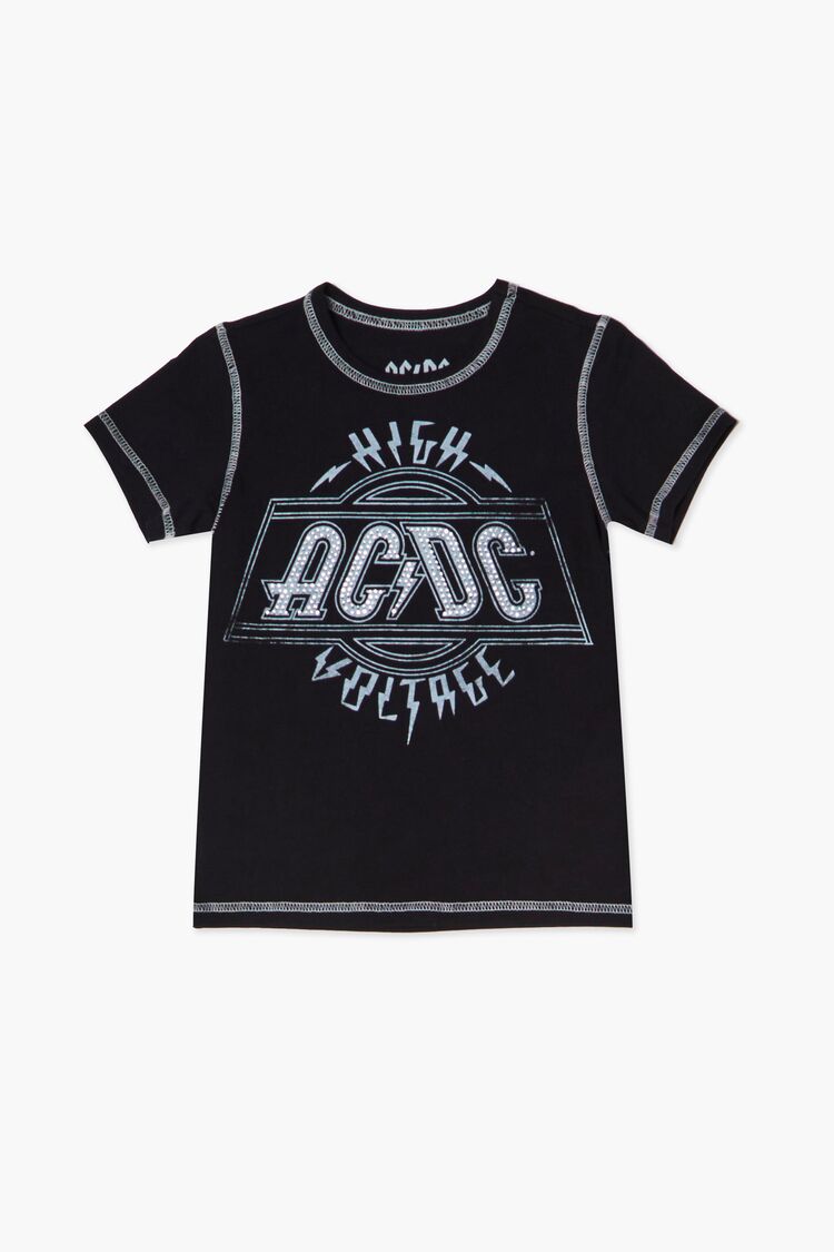 Girls ACDC Graphic Tee (Kids) in Black/White,  13/14 (Girls on sale 2022