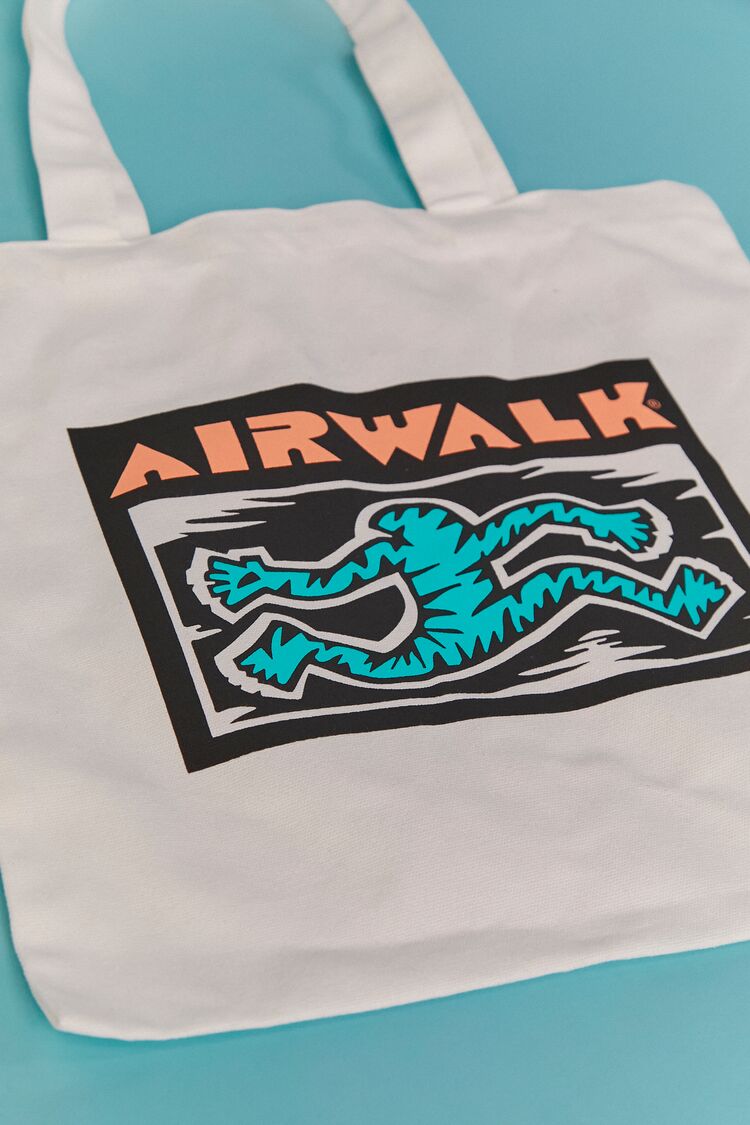 Airwalk Graphic Tote Bag in White Airwalk on sale 2022 2