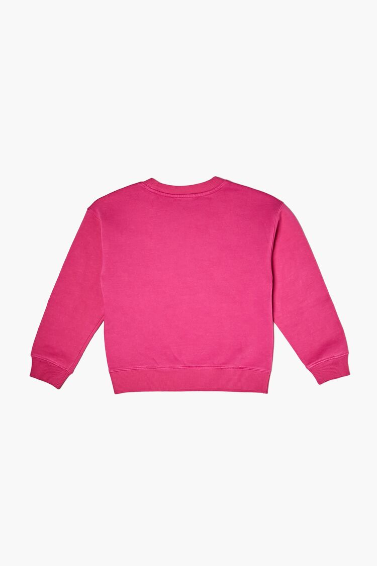 Girls Fallen Angel Graphic Pullover (Kids) in Pink/White,  11/12 (Girls on sale 2022 2