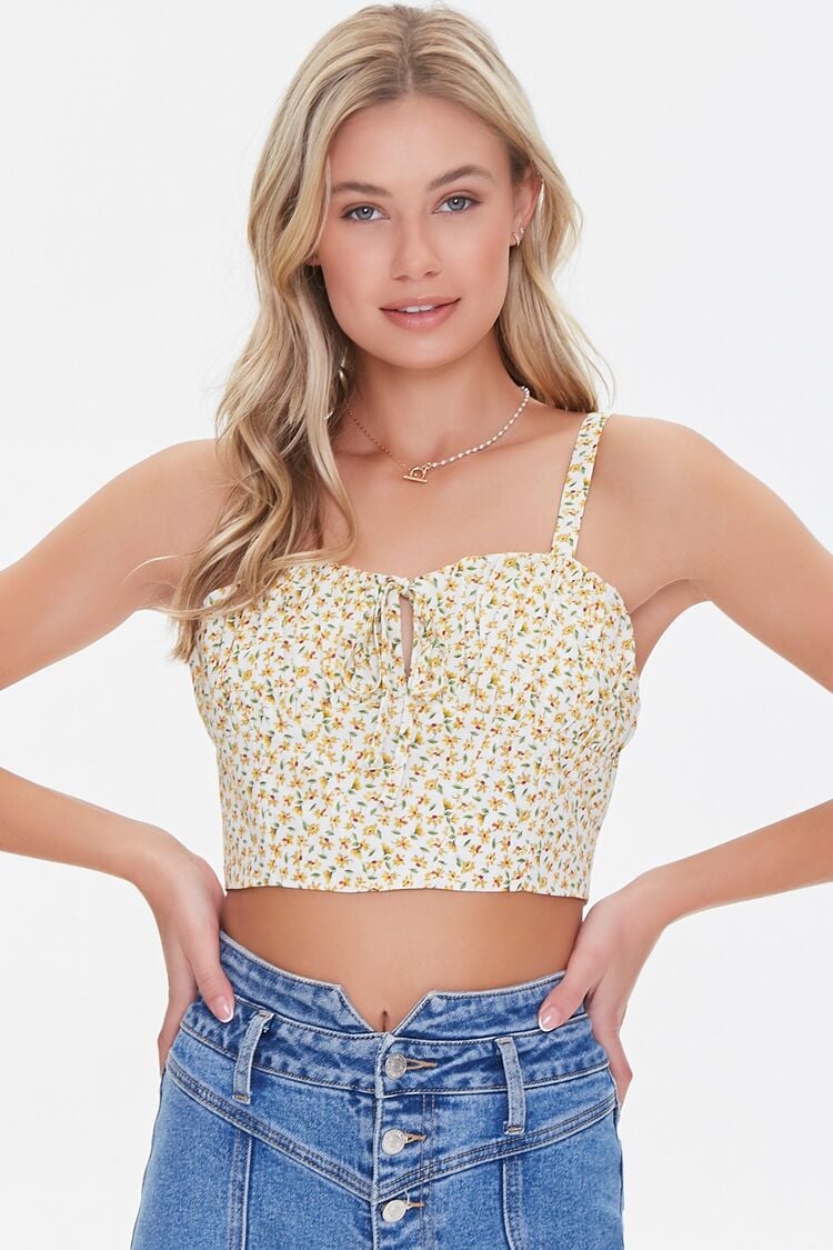 Floral Print Crop Top