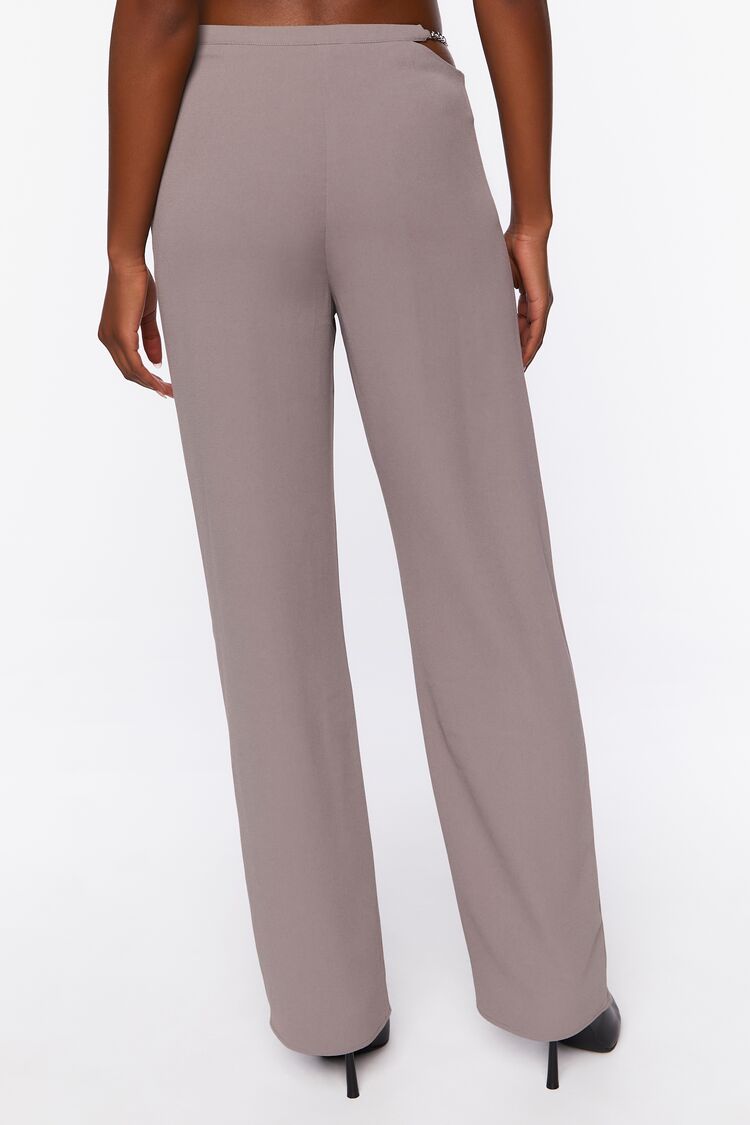 Women’s Chain Cutout Low-Rise Pants in Steeple Grey,  XS Bottoms on sale 2022 6