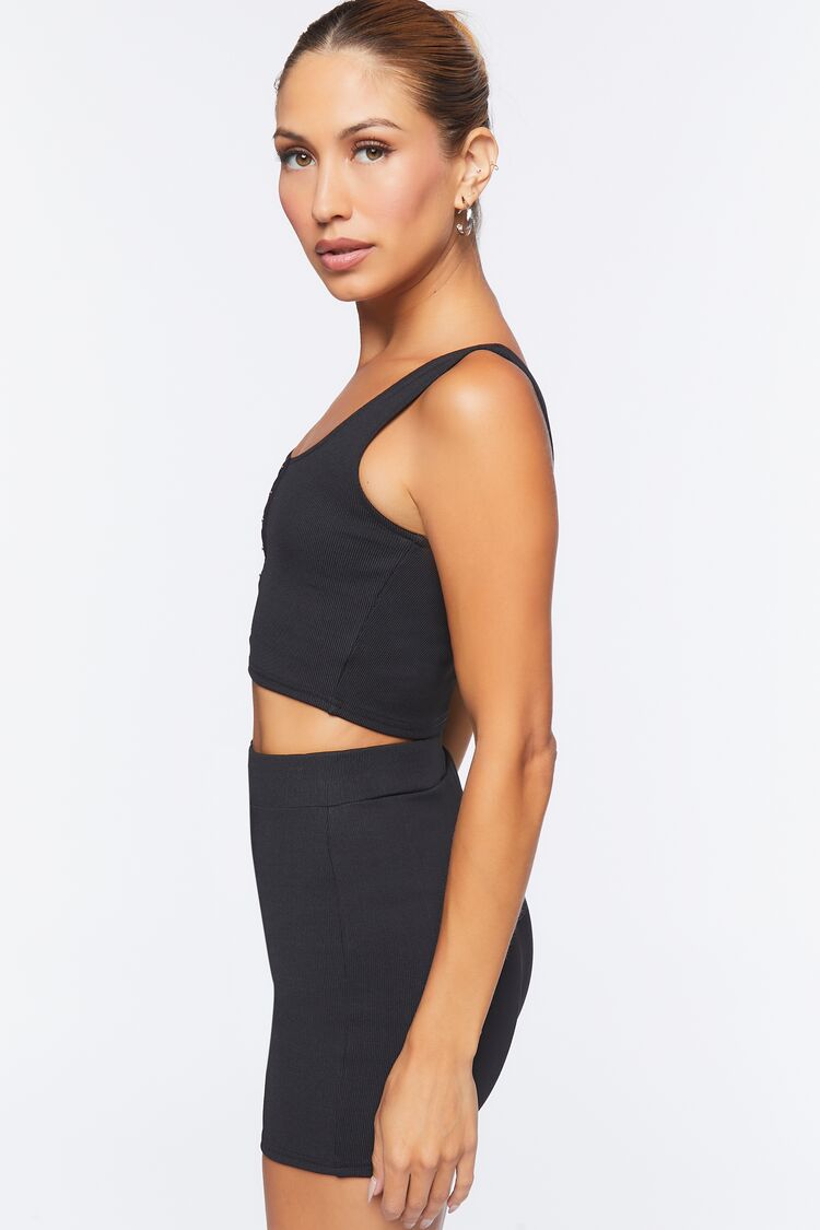 Women’s Corset Crop Top & Shorts Set in Black Medium black on sale 2022 2