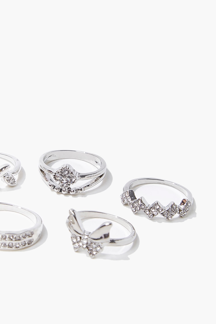 Women Butterfly Ring Set in Silver,  8 FOREVER 21 on sale 2022 2