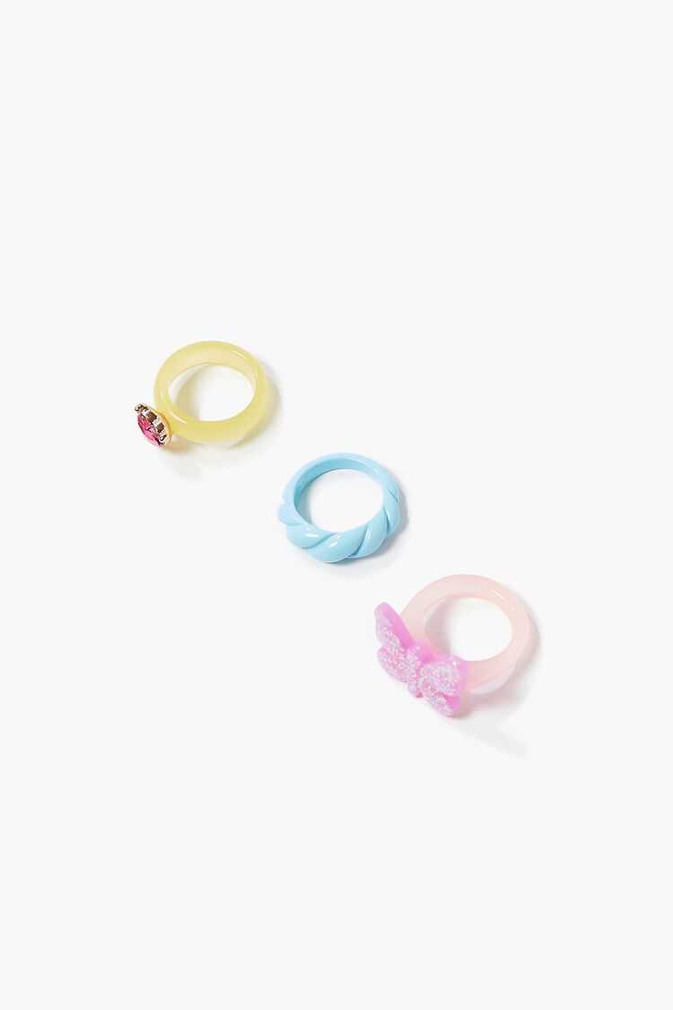 Women Butterfly Cocktail Ring Set in Pink/Blue,  8 FOREVER 21 on sale 2022 2