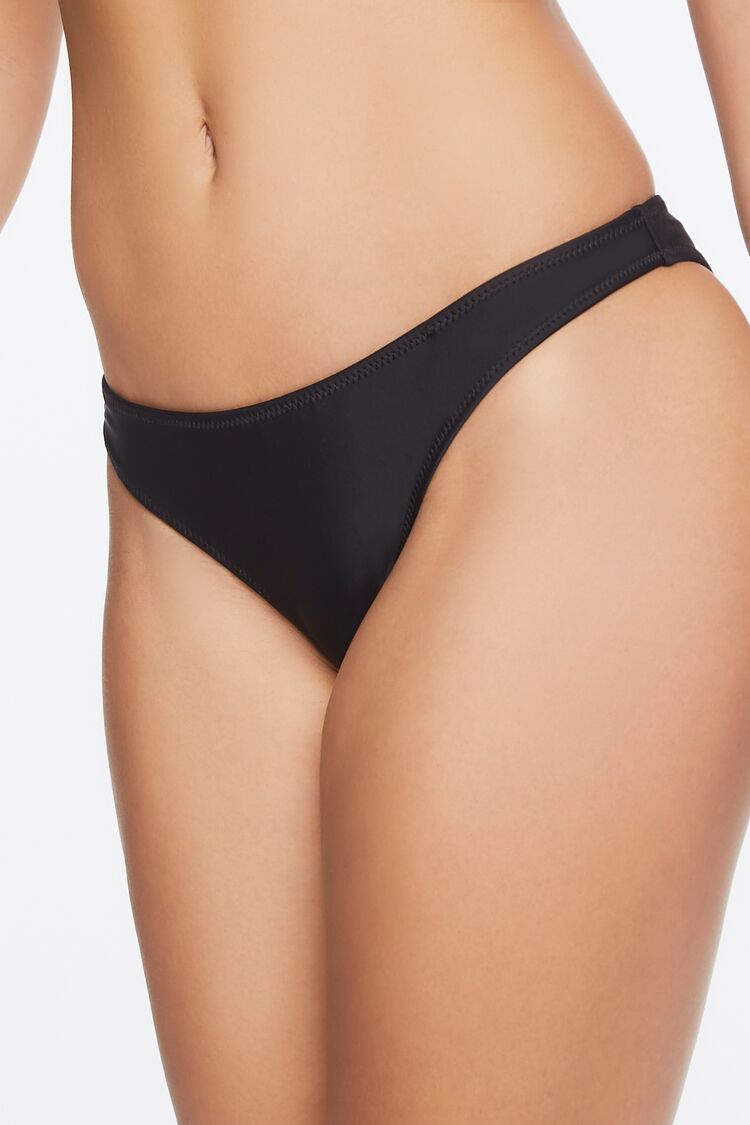 Women Cheeky Bikini Bottoms in Black Small FOREVER 21 on sale 2022 2