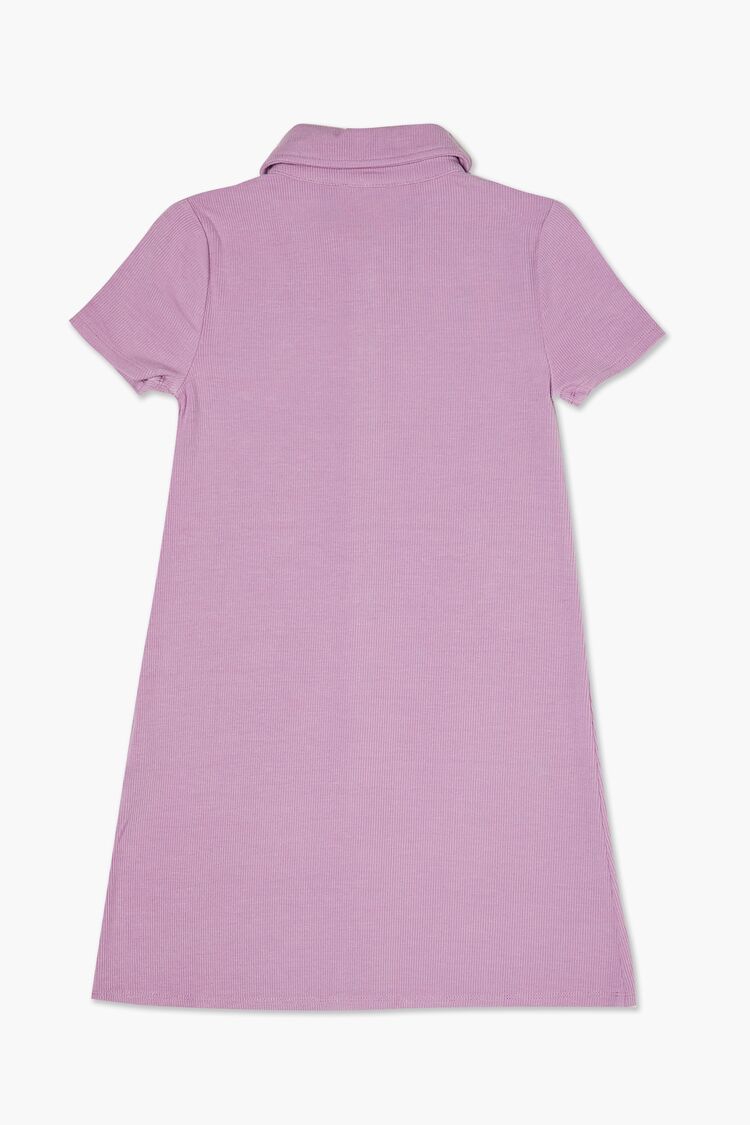 Girls Ribbed Knit Shirt Dress (Kids) in Purple,  13/14 (Girls on sale 2022 2