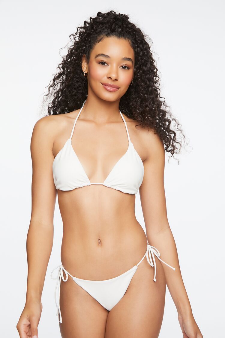 Women’s Self-Tie String Bikini Bottoms in Vanilla,  XL bikini on sale 2022