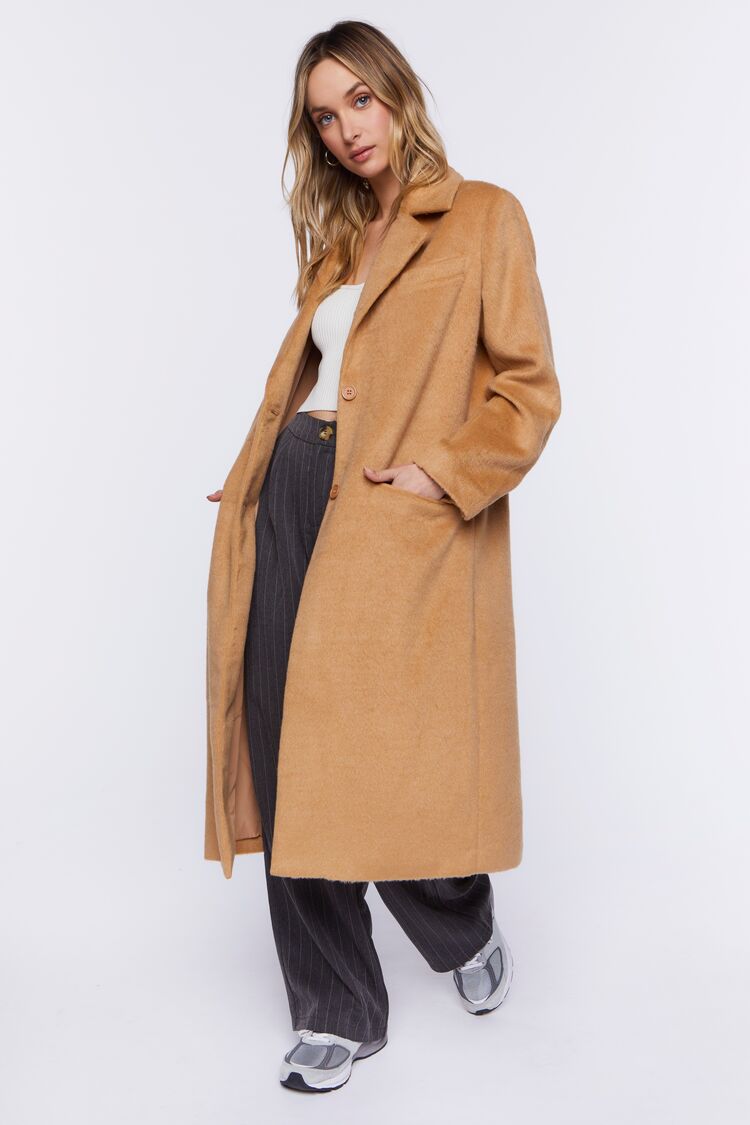 Women’s Longline Trench Coat in Tan Small coat on sale 2022