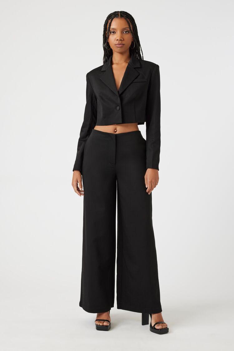 Satin Low-Rise Trousers