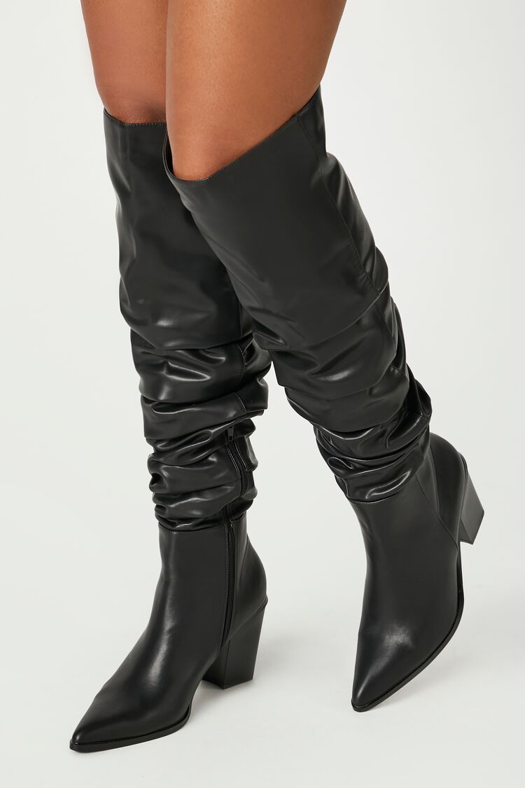 Pointed Toe Knee-High Boots