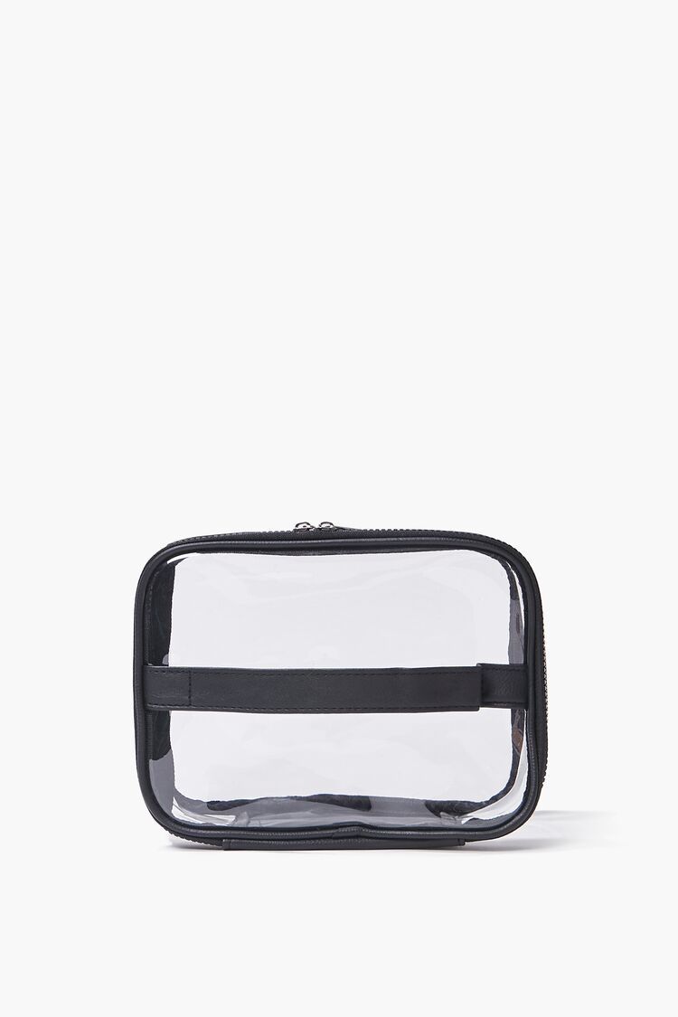 Women Transparent Train Case Bag in Clear/Black FOREVER 21 on sale 2022 3