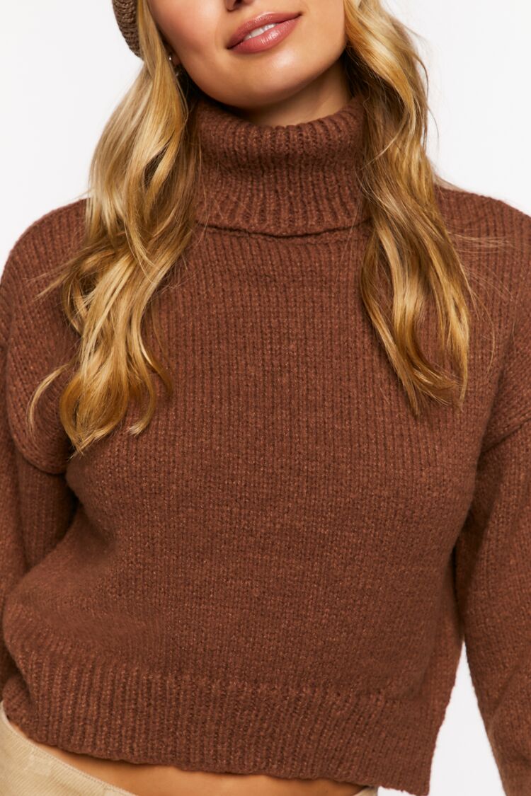 Women’s Turtleneck Marled Sweater in Chocolate,  XL Chocolate on sale 2022 7