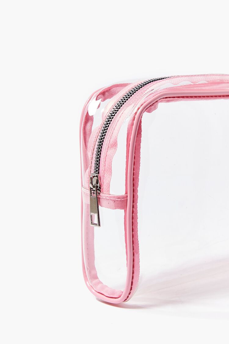 Makeup Bag & Travel Bottle Set in Cream/Pink bag on sale 2022 6