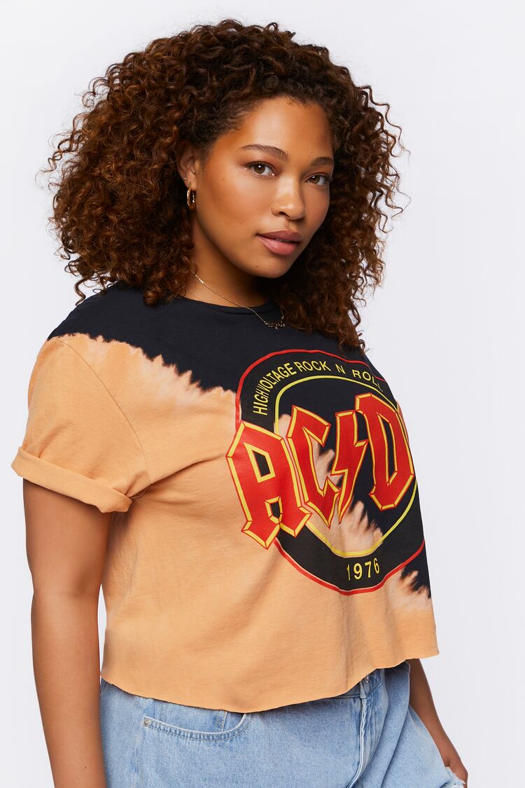 Women ACDC Graphic Cropped Tee in Black,  2X PLUS on sale 2022 2