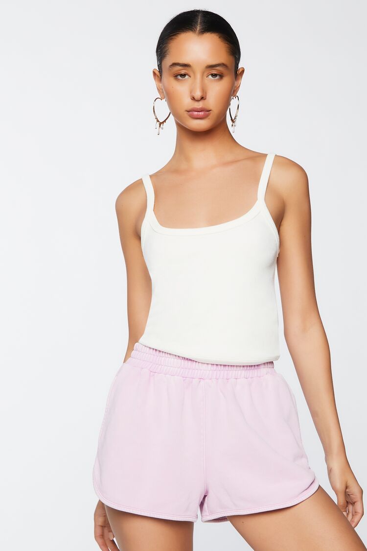 Women French Terry Dolphin-Hem Shorts in Wisteria Small FOREVER 21 on sale 2022