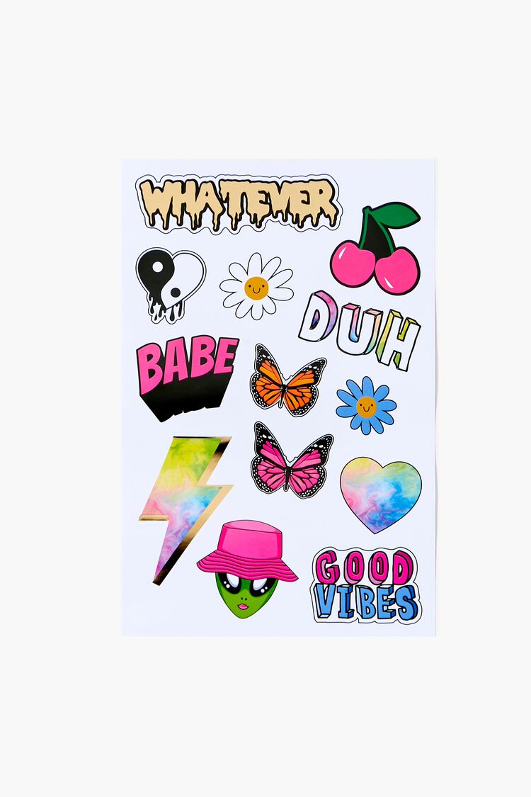 Assorted Sticker Sheet in Pink Assorted on sale 2022