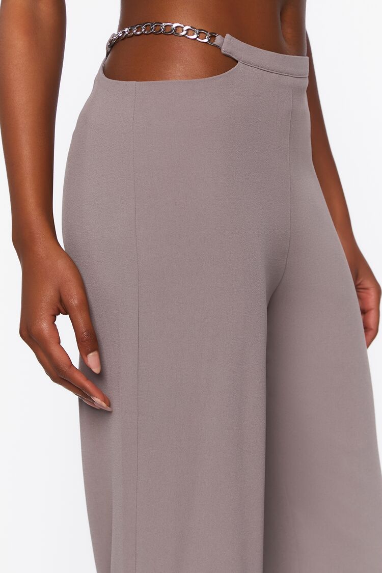 Women’s Chain Cutout Low-Rise Pants in Steeple Grey,  XS Bottoms on sale 2022 7