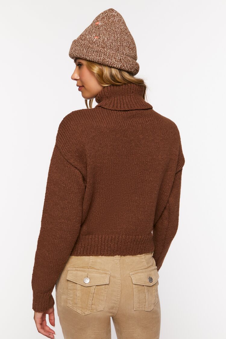 Women’s Turtleneck Marled Sweater in Chocolate,  XL Chocolate on sale 2022 5